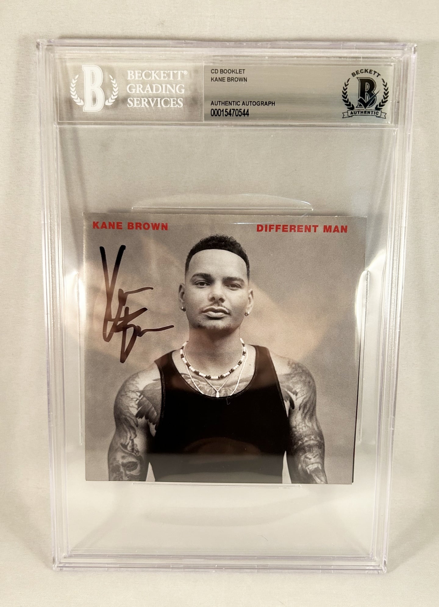 Kane Brown Signed CD Cover Beckett BAS