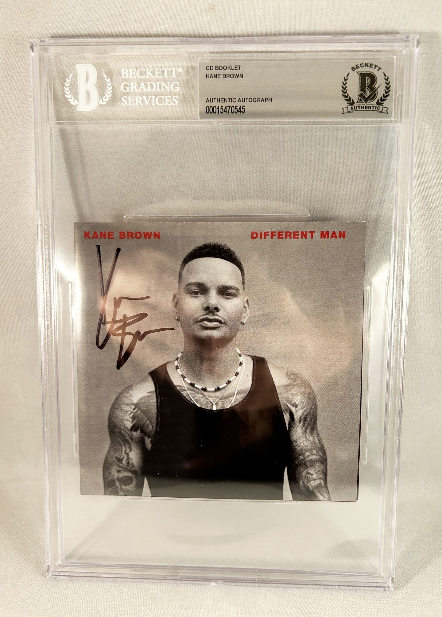 Kane Brown Signed CD Cover Beckett BAS 1