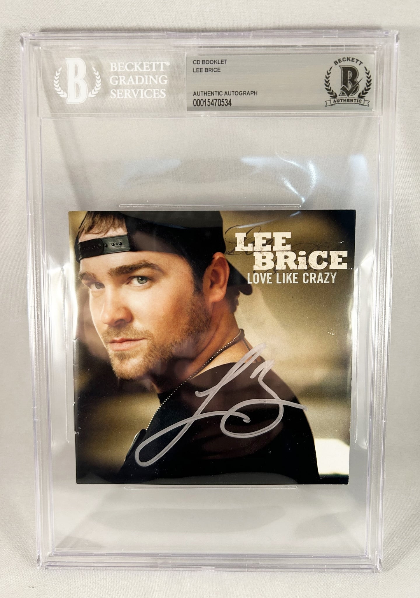 Lee Brice Signed CD Cover Beckett BAS