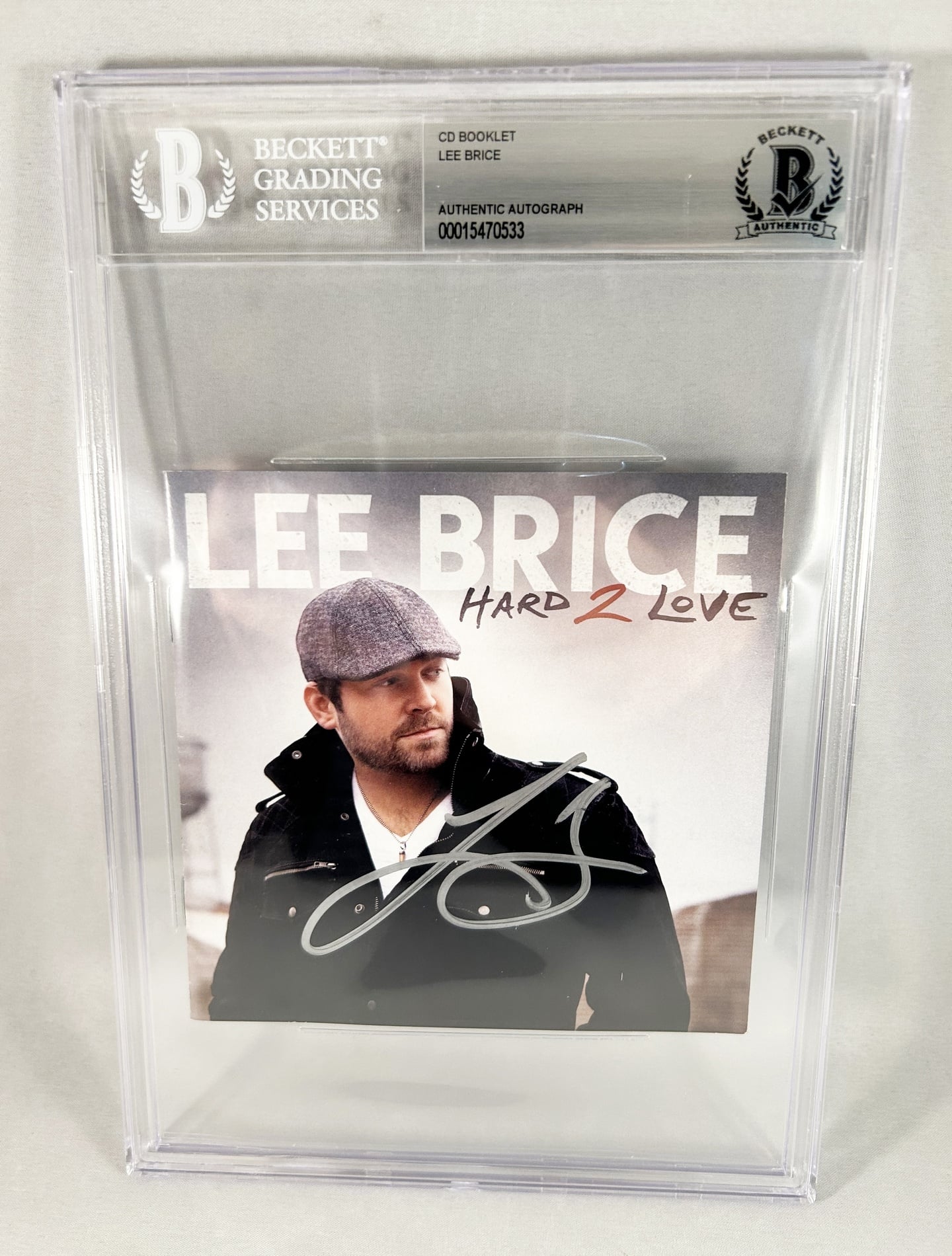 Lee Brice Signed CD Cover Beckett BAS 1