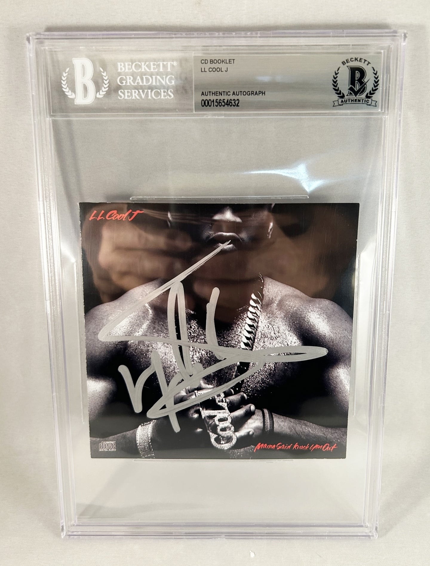 LL Cool J Signed CD Cover Mama Said Knock You Out Beckett BAS