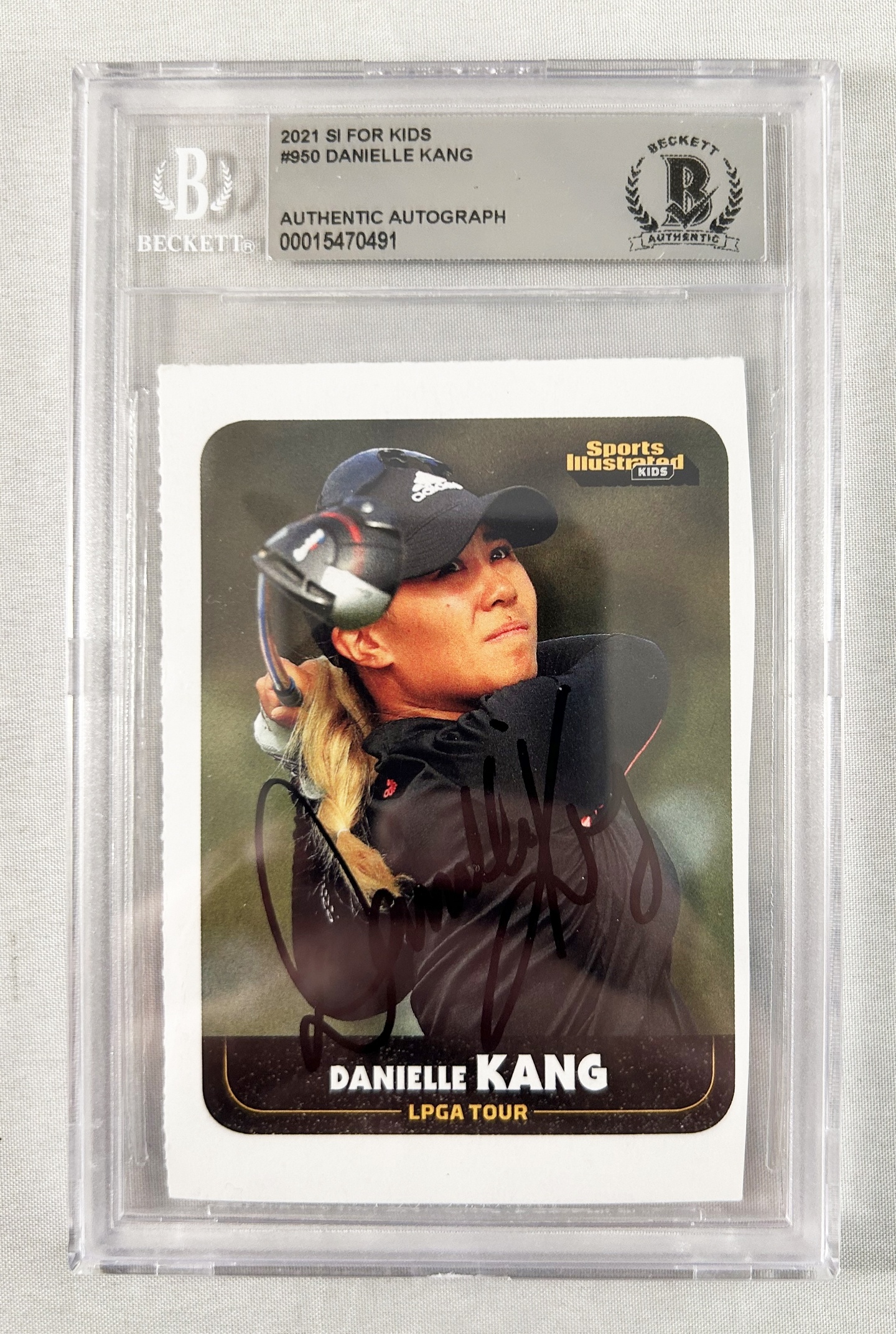 Danielle Kang Signed Rookie Card Sports Illustrated Kids Beckett BAS