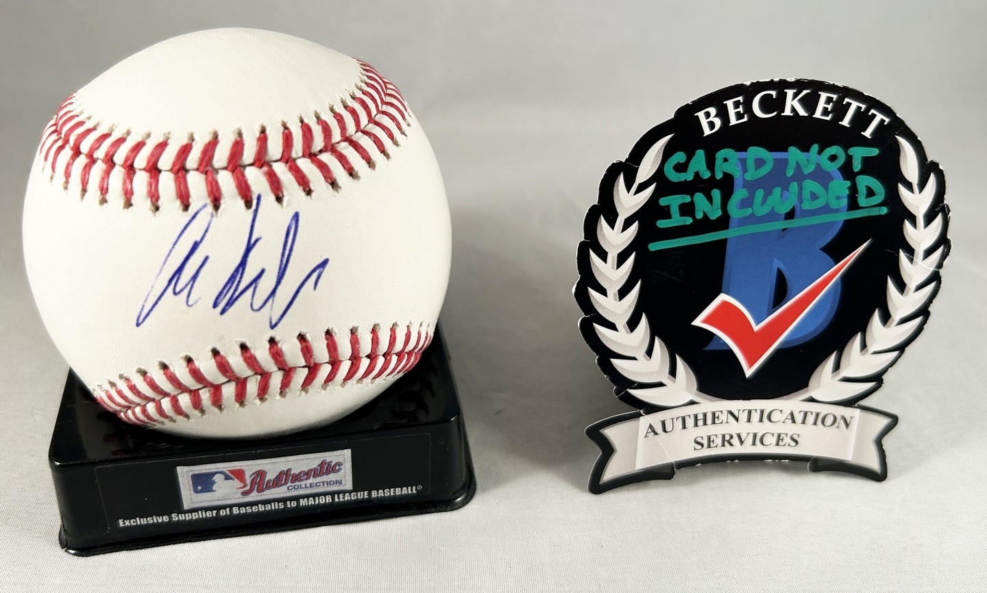 Carlos Delgado Signed Authentic MLB Baseball New York Mets Beckett BAS