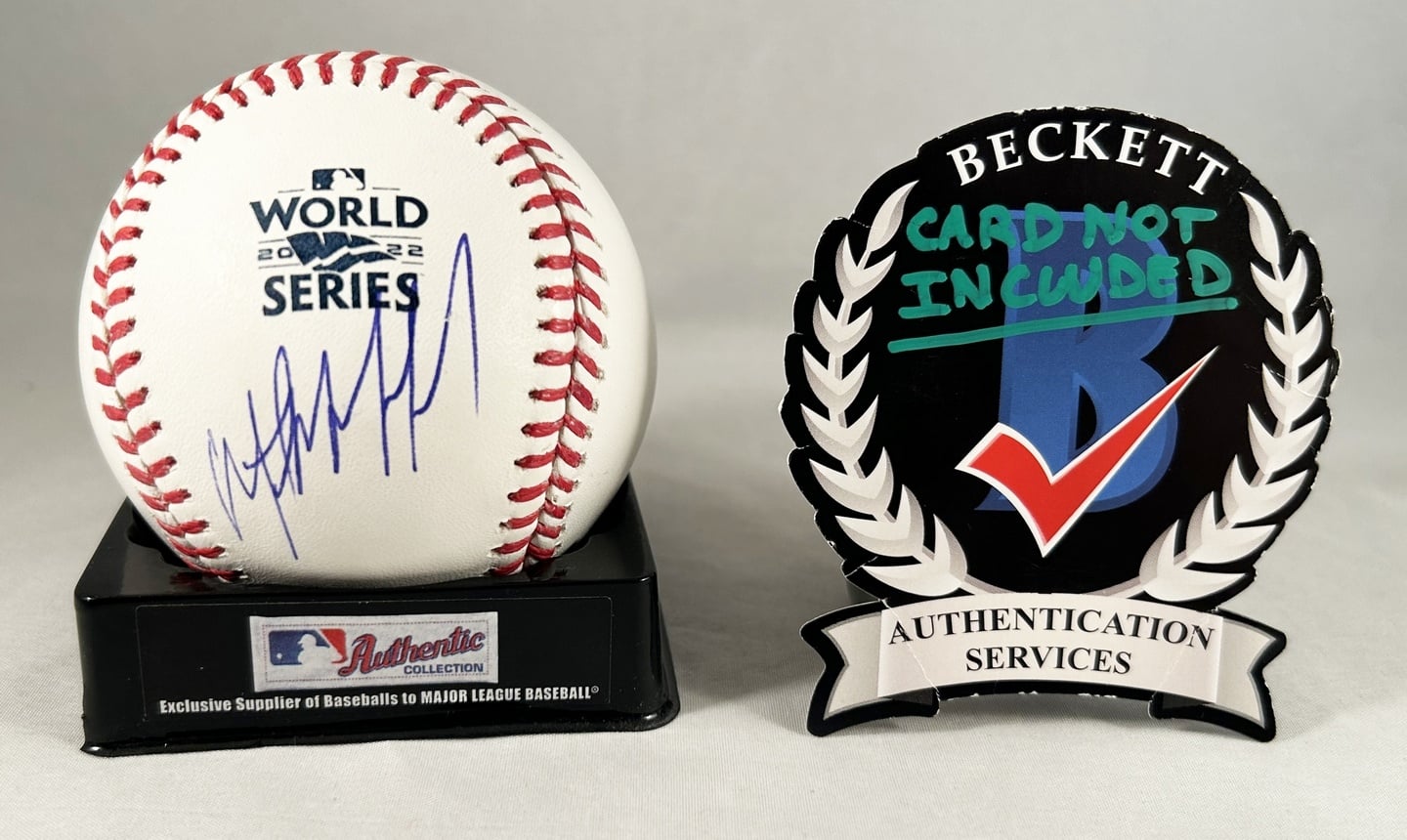 Martin Maldonado Signed 2022 World Series Baseball Houston Astros Beckett BAS