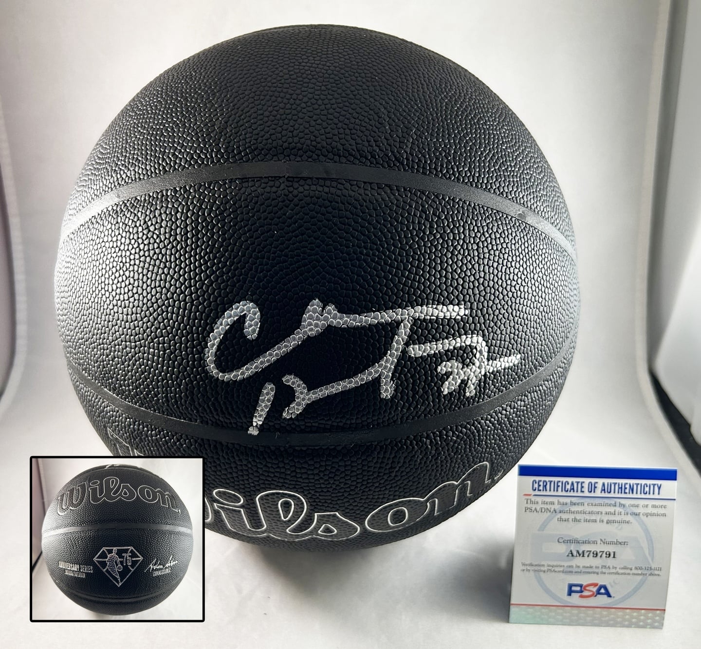 Charles Barkley Signed Basketball 75th Anniversary Phoenix Suns PSA/DNA
