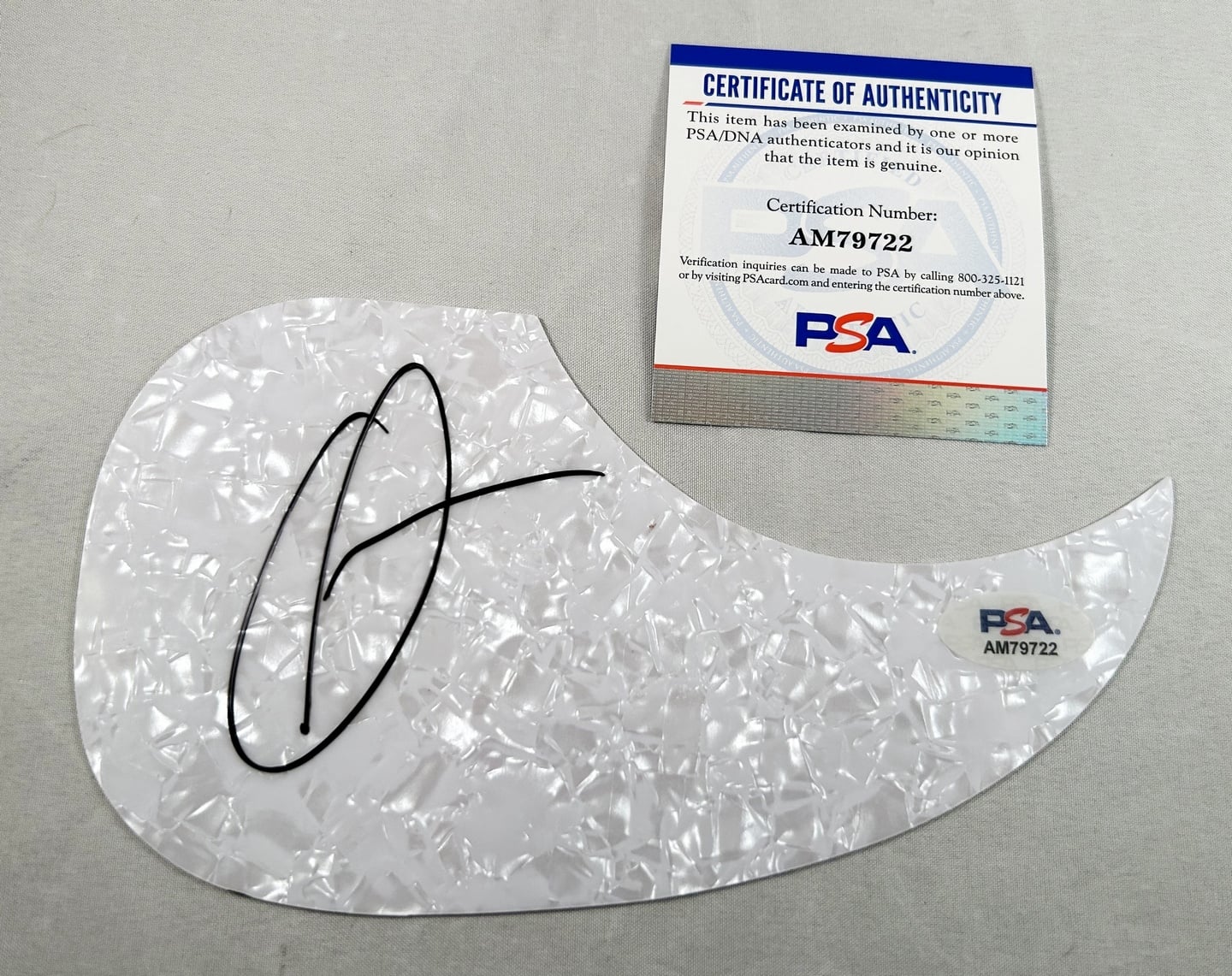 Ozuna Autographed Acoustic PickGuard PSA/DNA