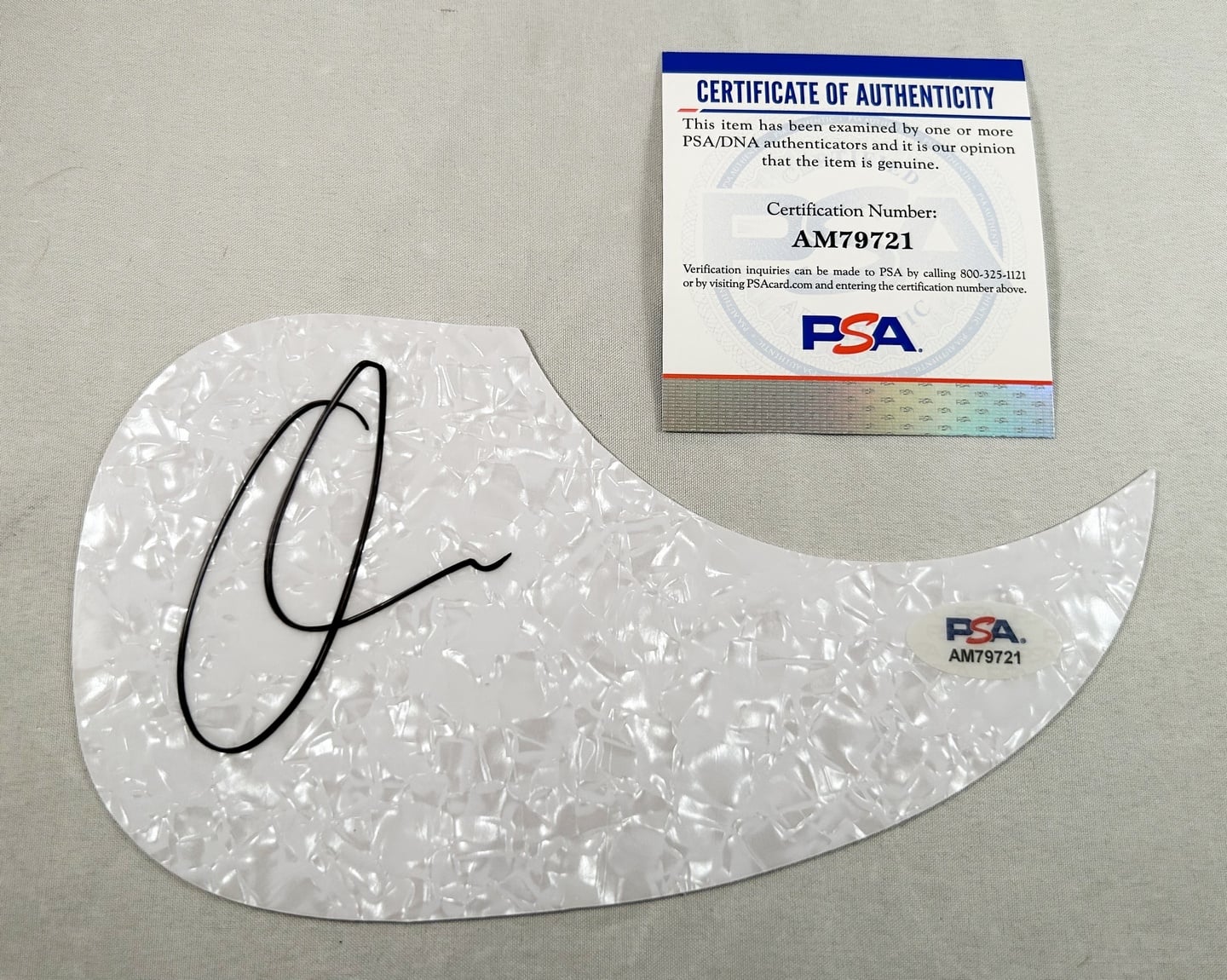 Ozuna Autographed Acoustic PickGuard PSA/DNA 1