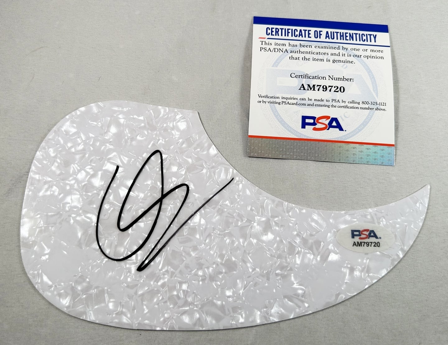 Ozuna Autographed Acoustic PickGuard PSA/DNA 2