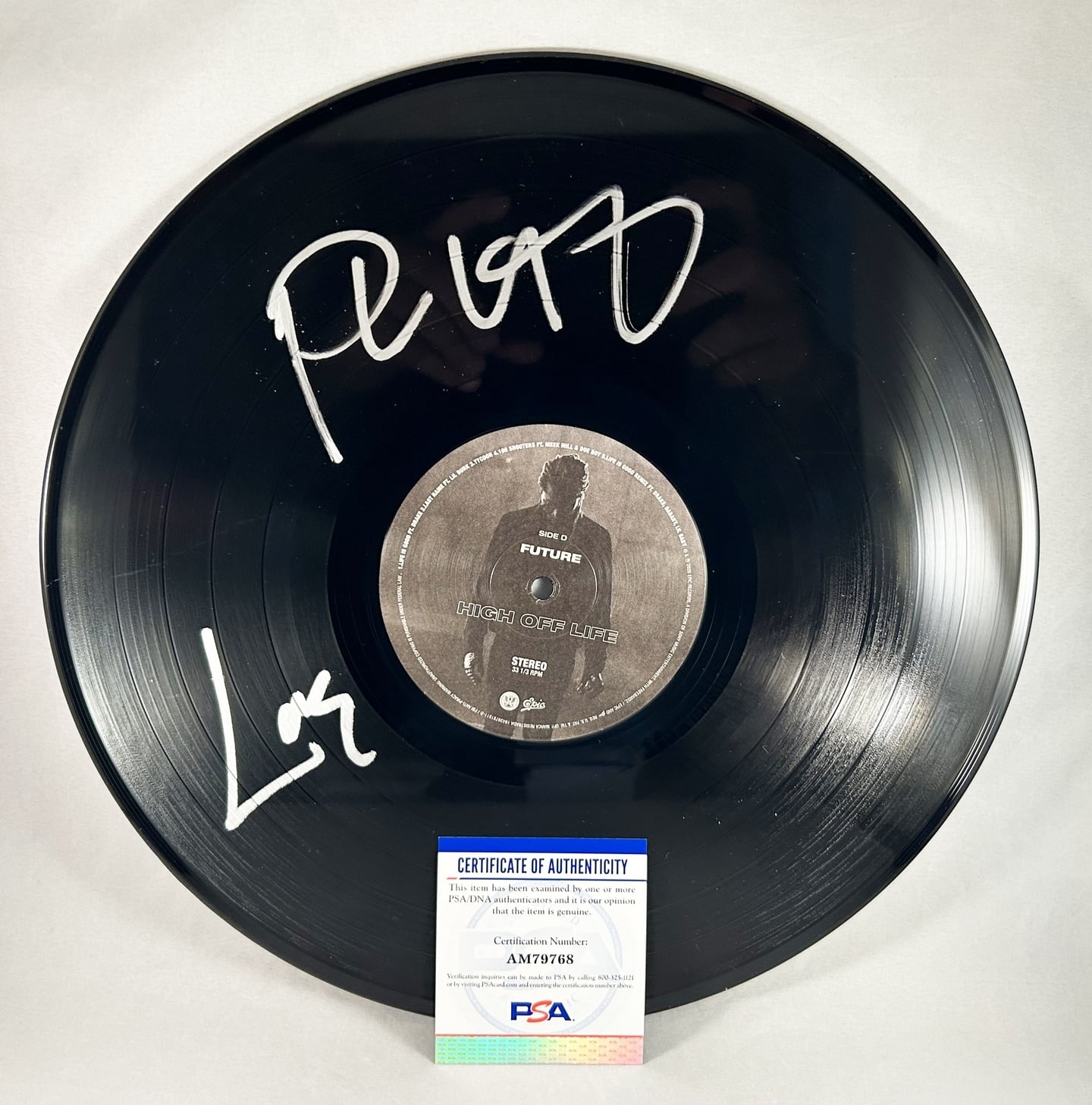 Future Hendrix Signed LP Vinyl PSA/DNA 1