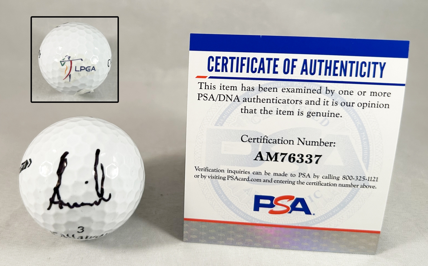 Annika Sorenstam Signed Golf Ball LPGA PSA/DNA