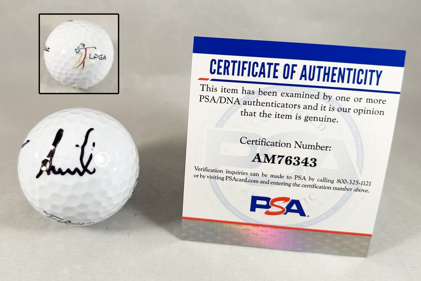 Annika Sorenstam Signed Golf Ball LPGA PSA/DNA 1
