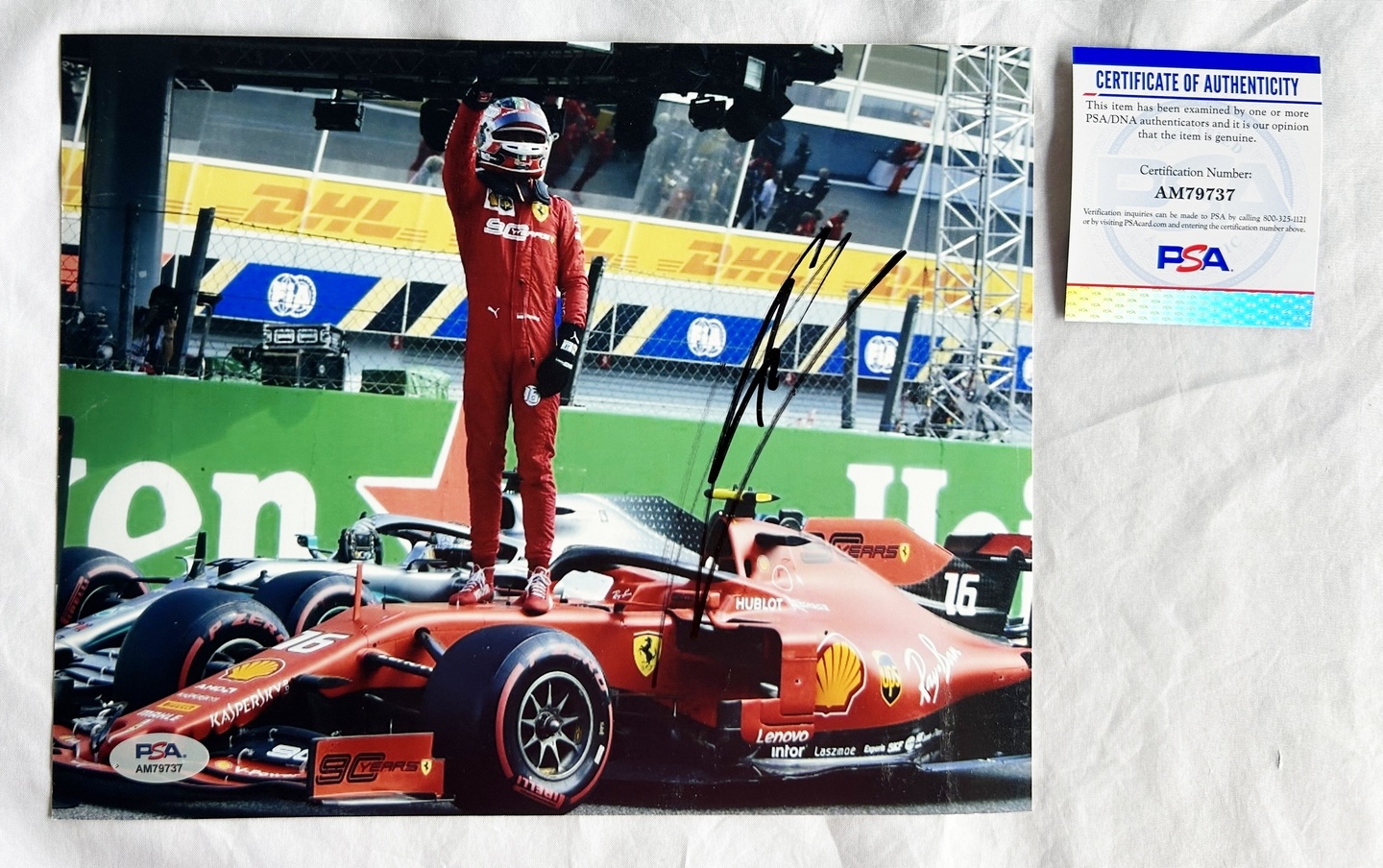 Charles Leclerc Signed 8x10 Photo Formula 1 F1 Ferrari PSA/DNA 5