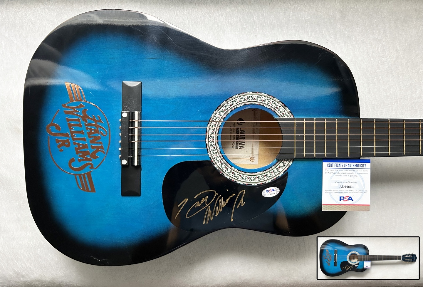 Hank Williams Jr Signed Guitar Superstar Country Singer PSA/DNA