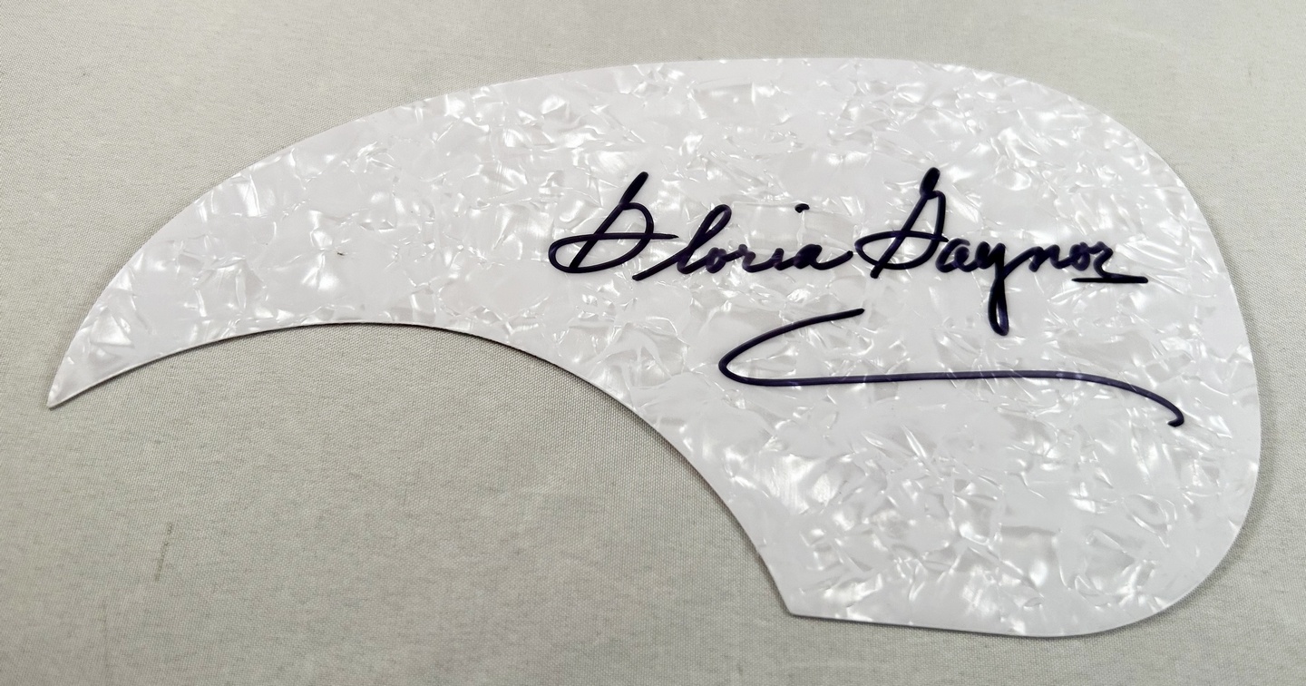 Gloria Gaynor Signed Acoustic Pickguard 1