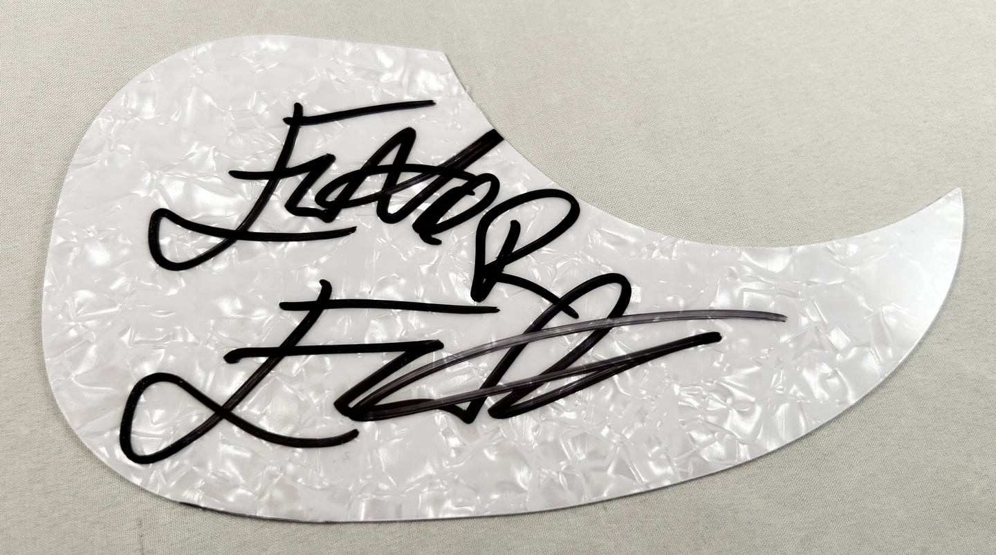 Flavor Flav Signed Acoustic Pickguard Public Enemy