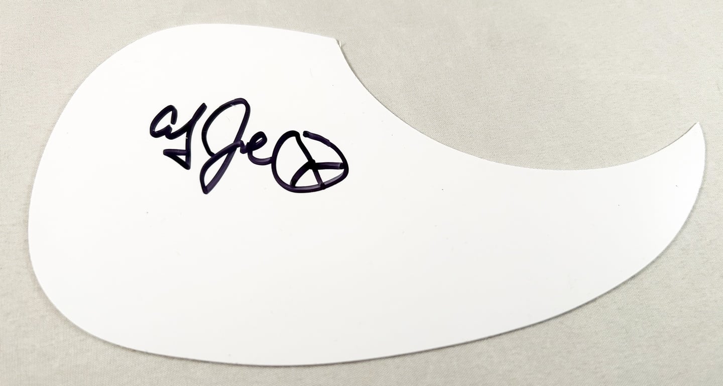 Country Joe McDonald Signed Acoustic Pickguard