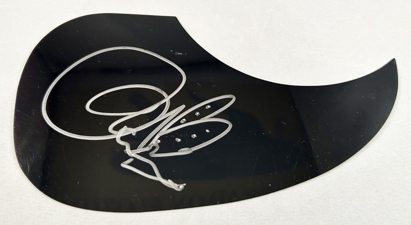 Jon Anderson Signed Acoustic Pickguard Yes
