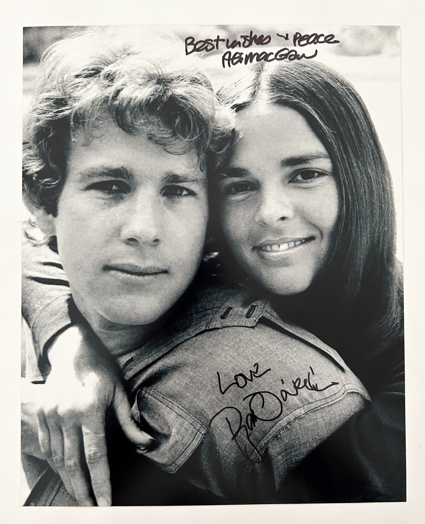 Ali MacGraw Ryan O'Neal Signed 8x10 Photo Love Story 6