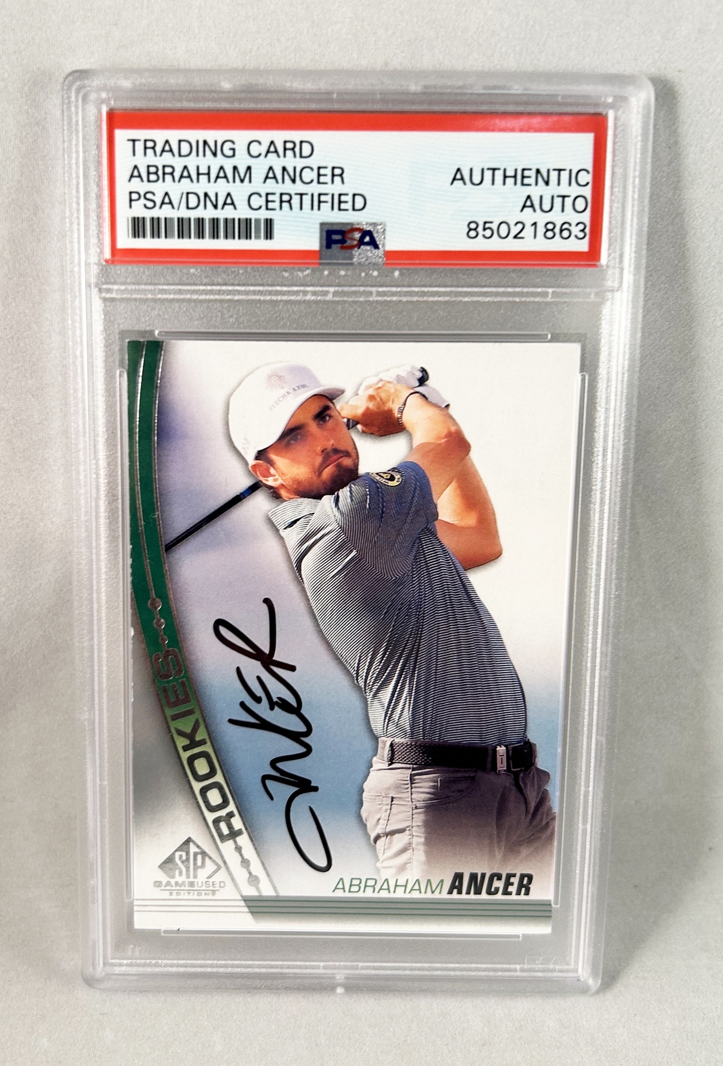 Abraham Ancer Signed Rookie Card Upper Deck #41 PSA/DNA