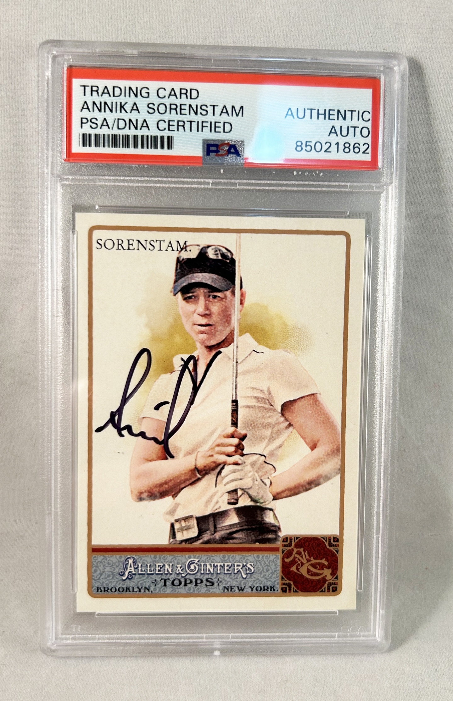 Annika Sorenstam Signed Trading Card 2011 Allen & Ginter #45 PSA/DNA
