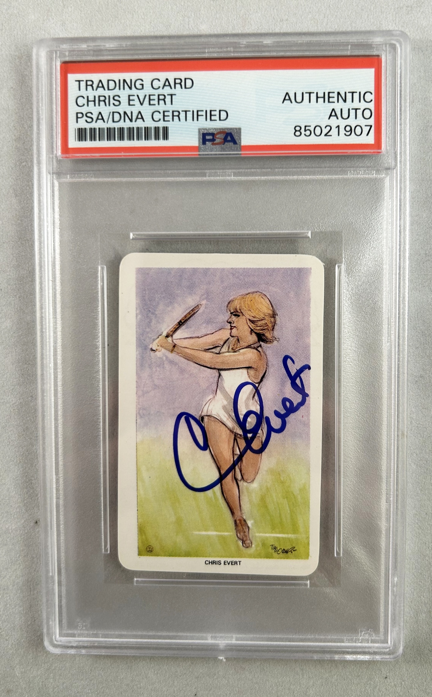 Chris Evert Signed Card World of Sport #48 PSA/DNA 2