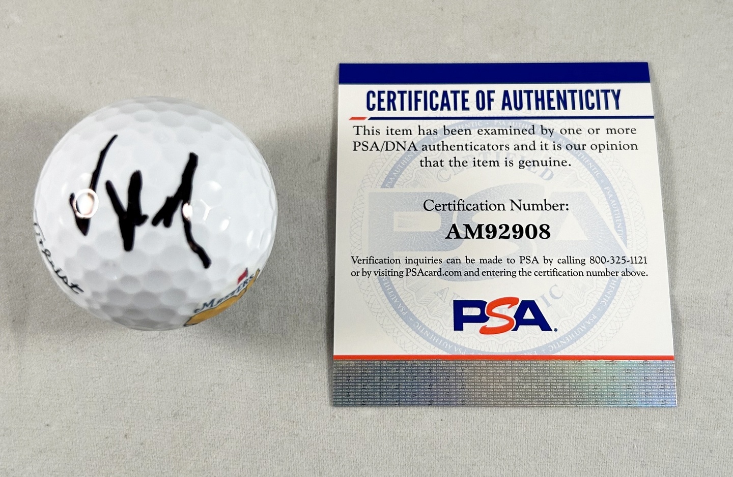 Tom Kim Signed Masters Golf Ball PSA/DNA