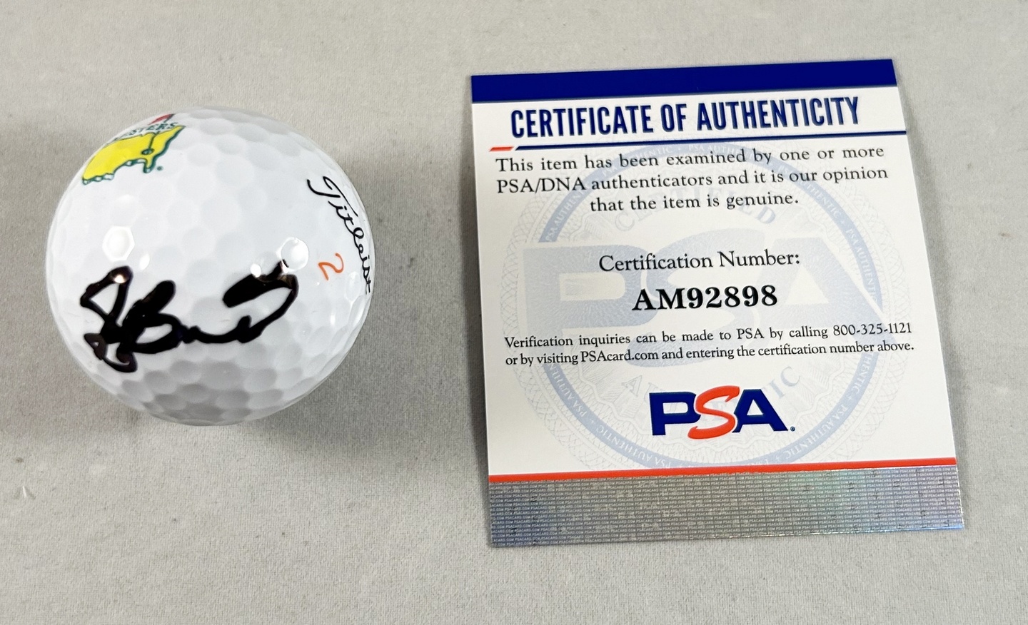 Sam Bennett Signed Masters Golf Ball 2023 Low Amateur Masters Champion PSA/DNA