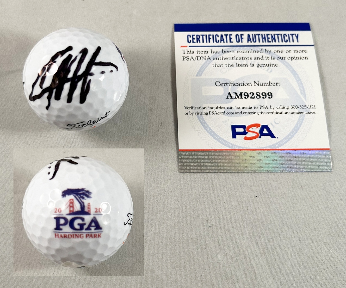 Collin Morikawa Signed 2020 PGA Championship Golf Ball PSA/DNA