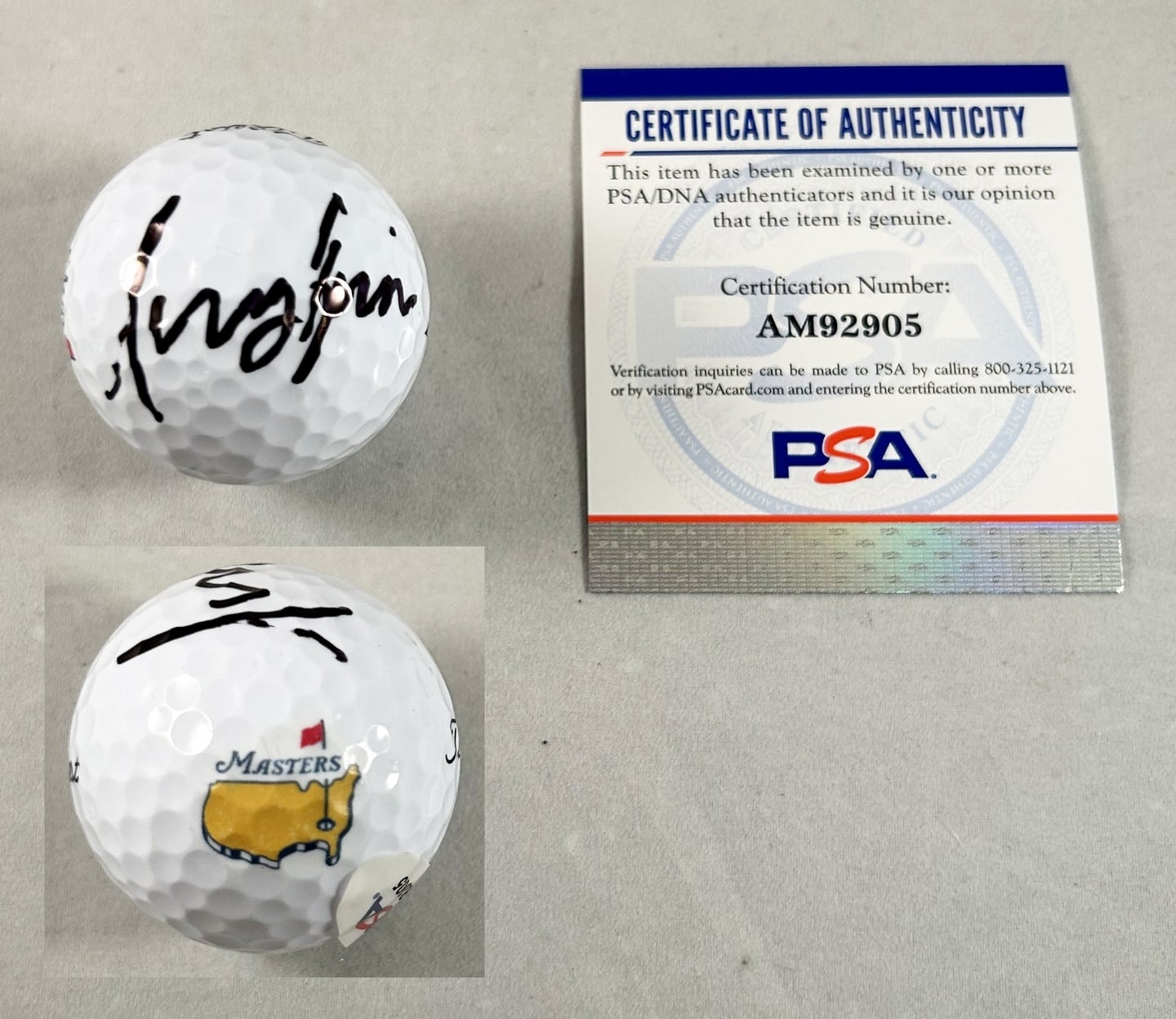 Tony Finau Signed Masters Golf Ball PSA/DNA