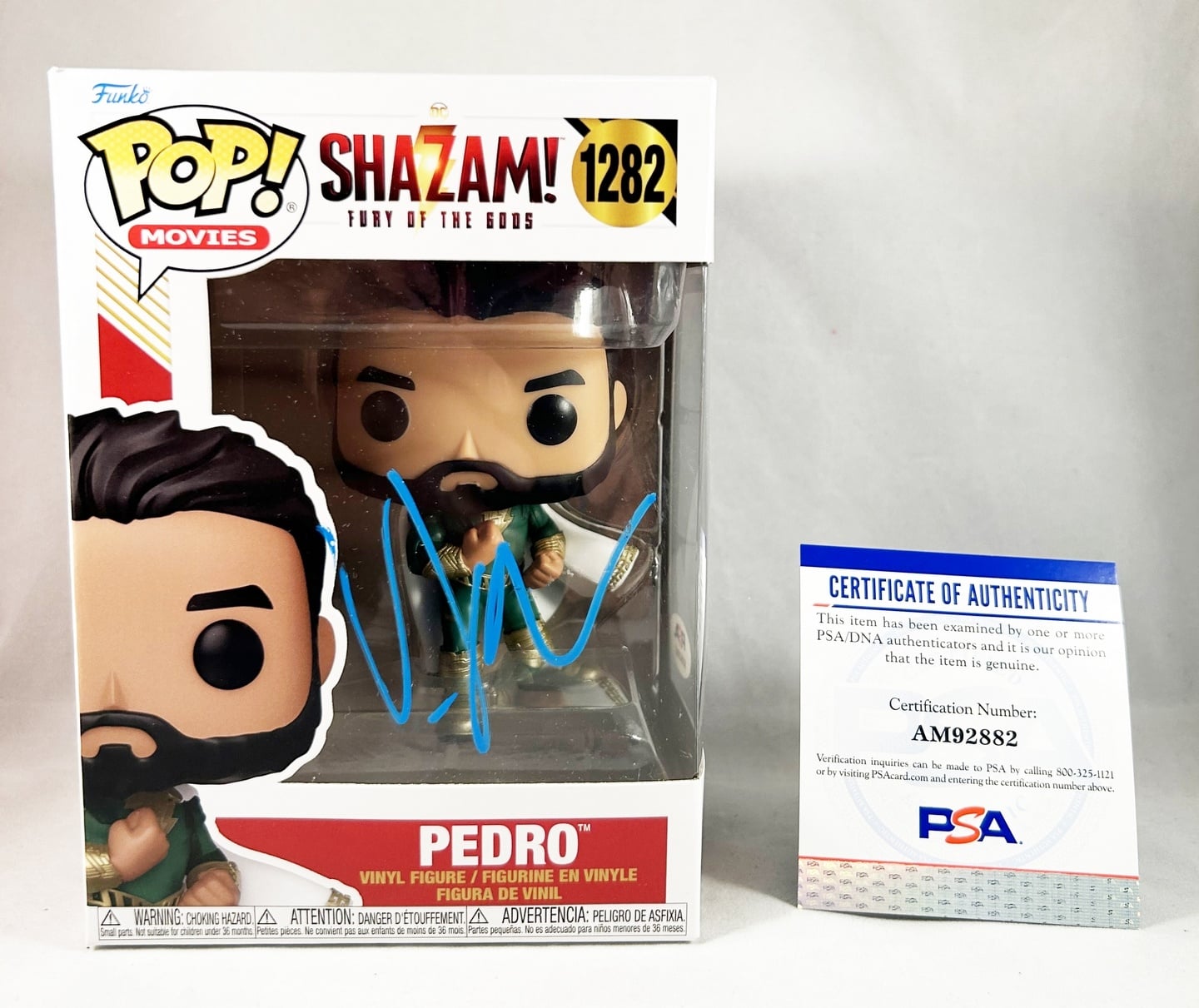 D J Cotrona Signed Funko Pop Pedro Shazam PSA/DNA 1