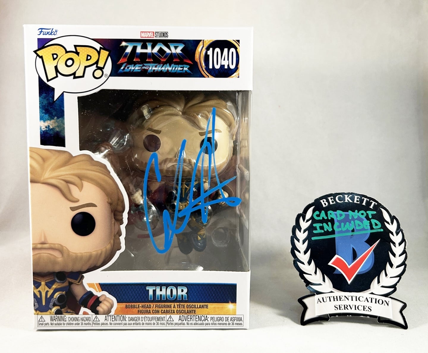 Chris Hemsworth Signed Funko Pop Thor Beckett BAS 2