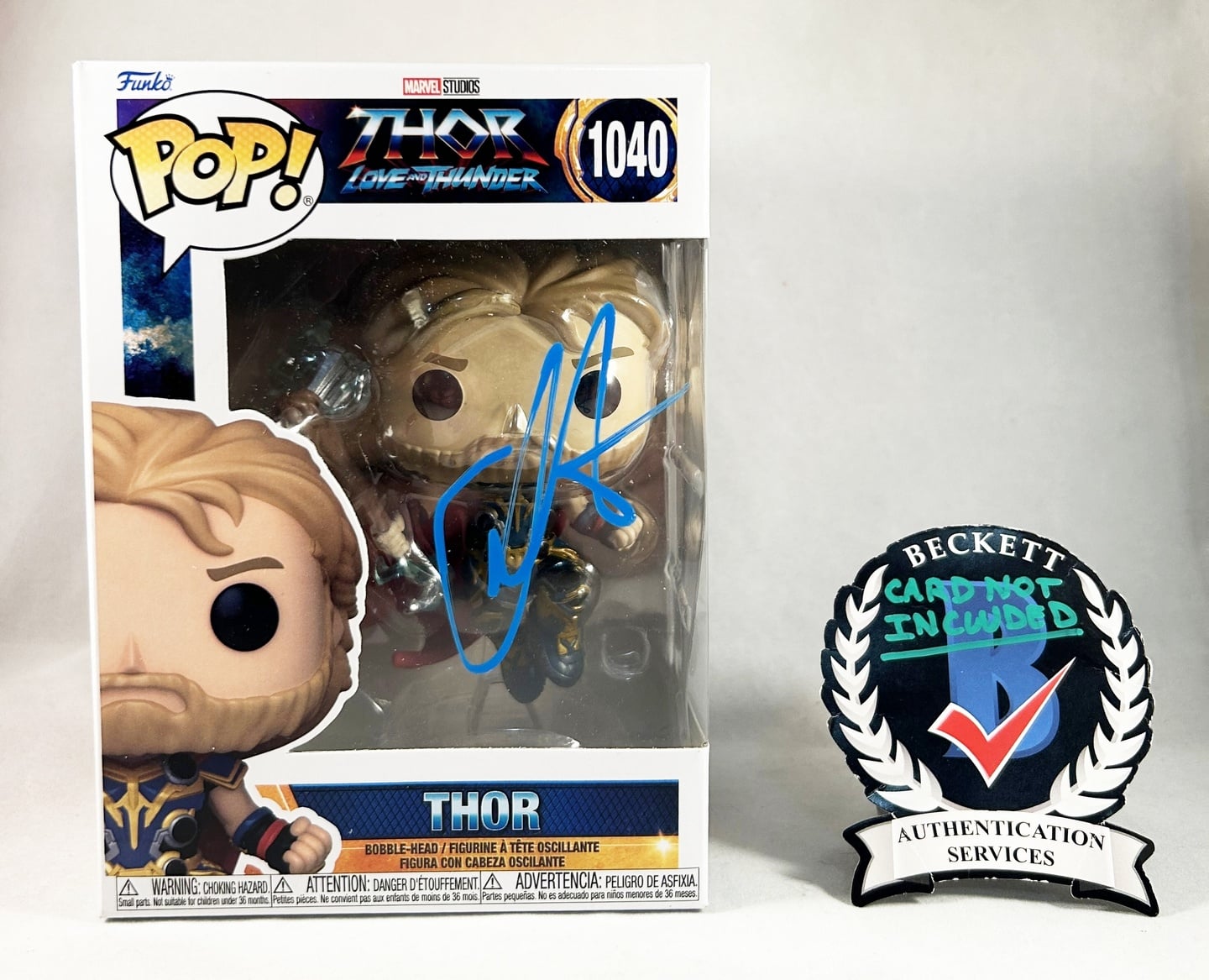 Chris Hemsworth Signed Funko Pop Thor Beckett BAS 3