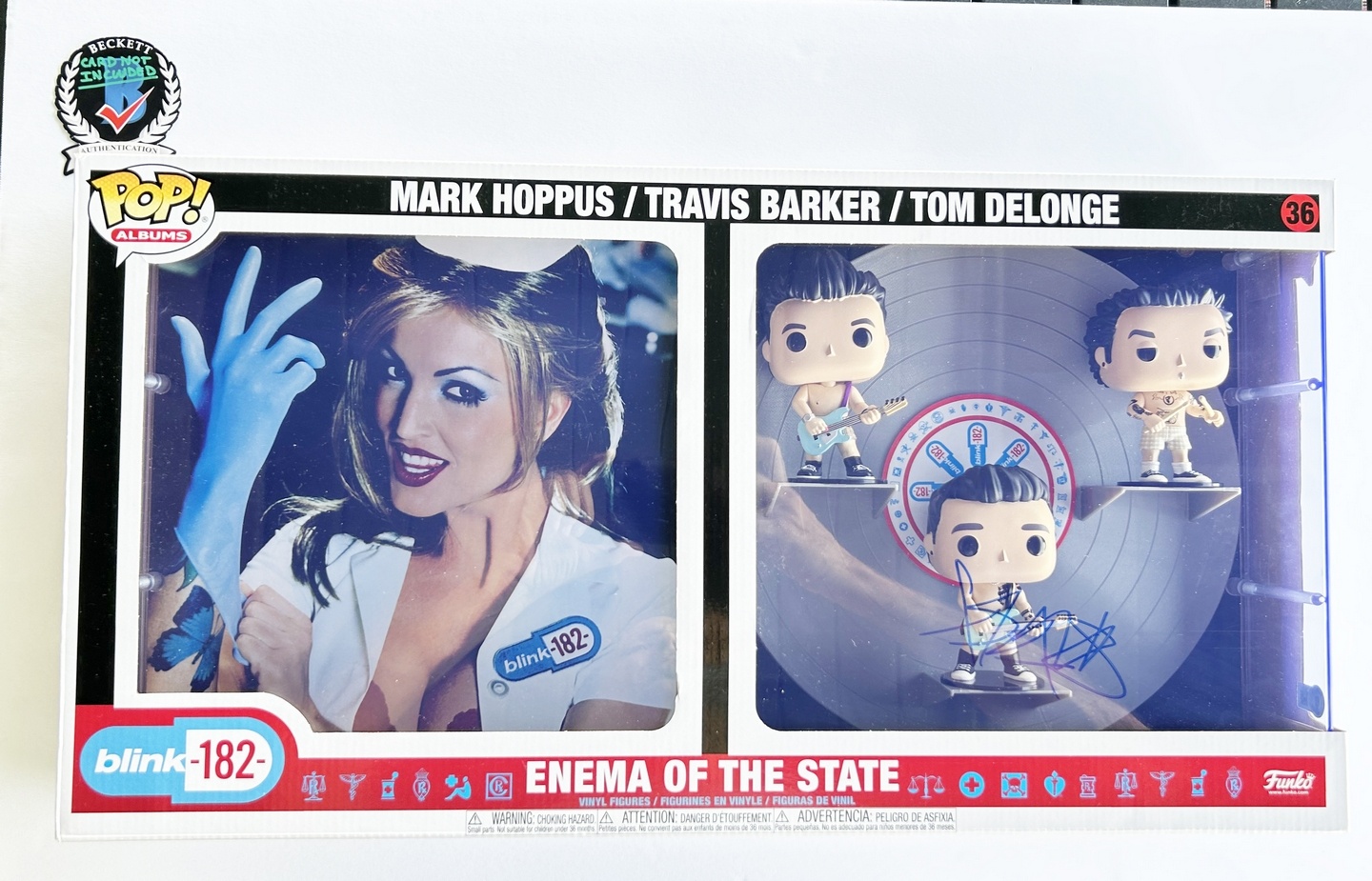 Travis Barker Signed Funko Pop Vinyl Blink 182 Beckett BAS