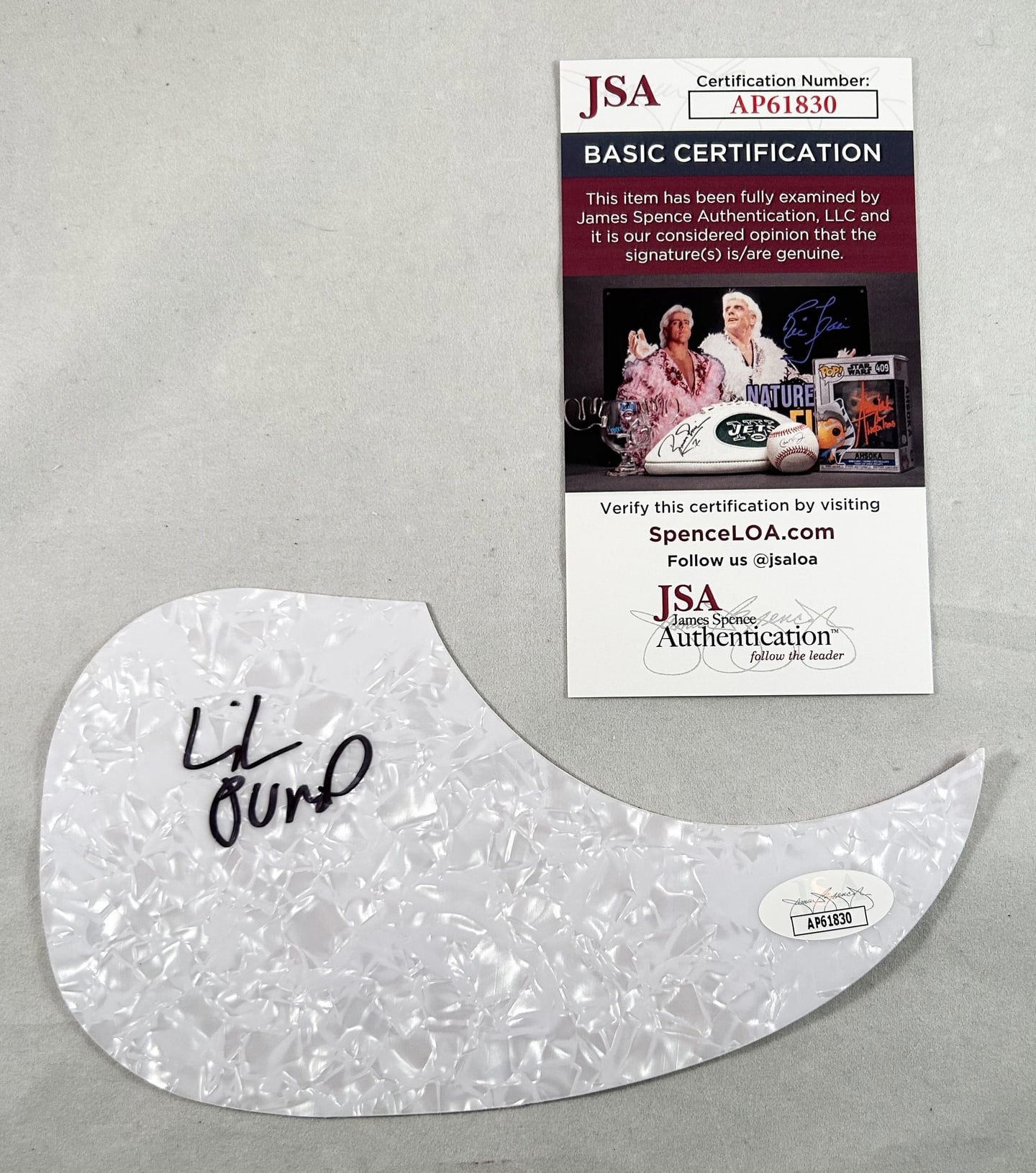 Lil Pump Signed Acoustic Pickguard JSA