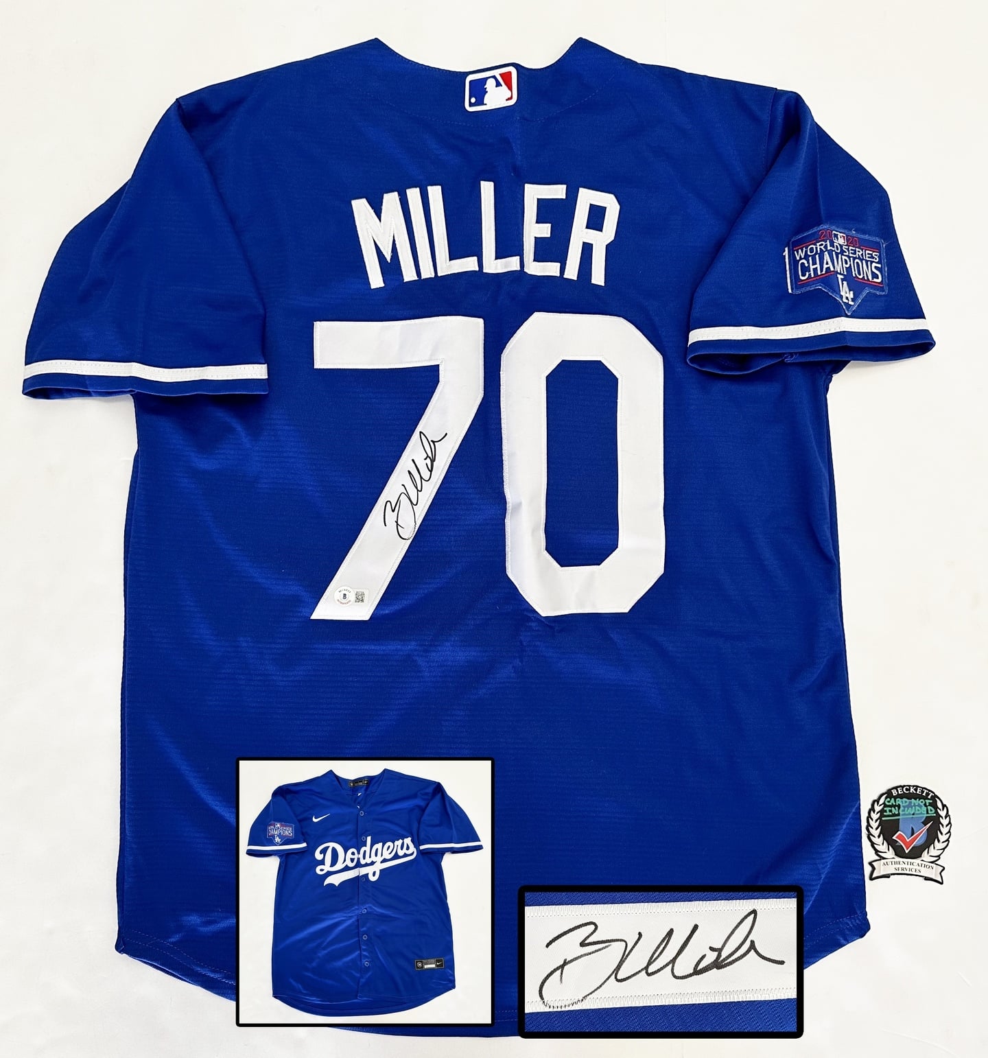 Bobby Miller Signed Jersey Los Angeles Dodgers Beckett BAS