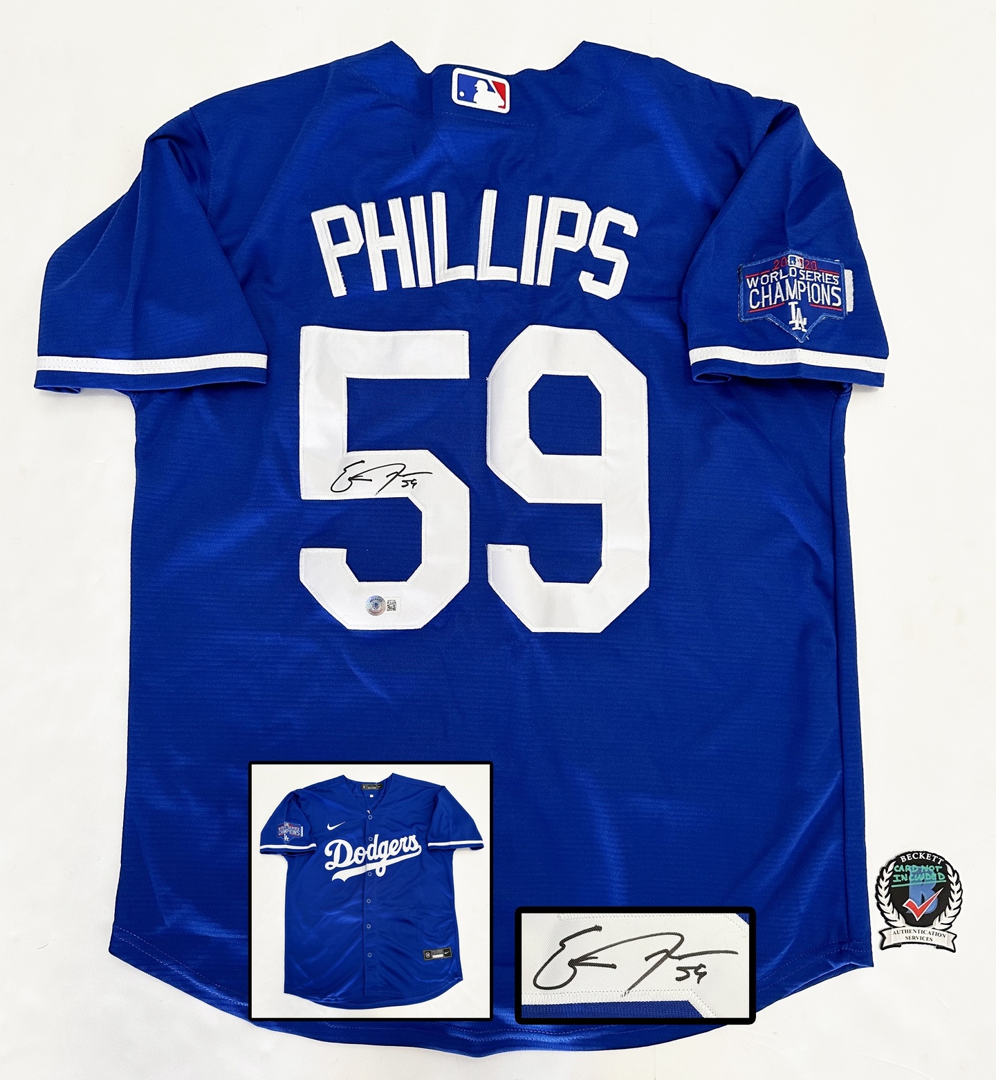 Evan Phillips Signed Jersey Los Angeles Dodgers Beckett BAS
