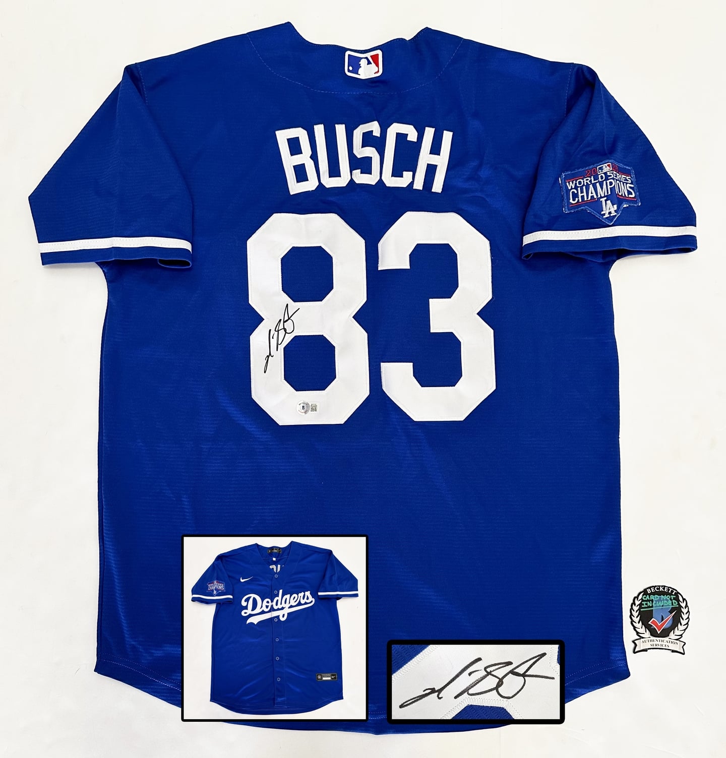 Michael Busch Signed Jersey Los Angeles Dodgers Beckett BAS