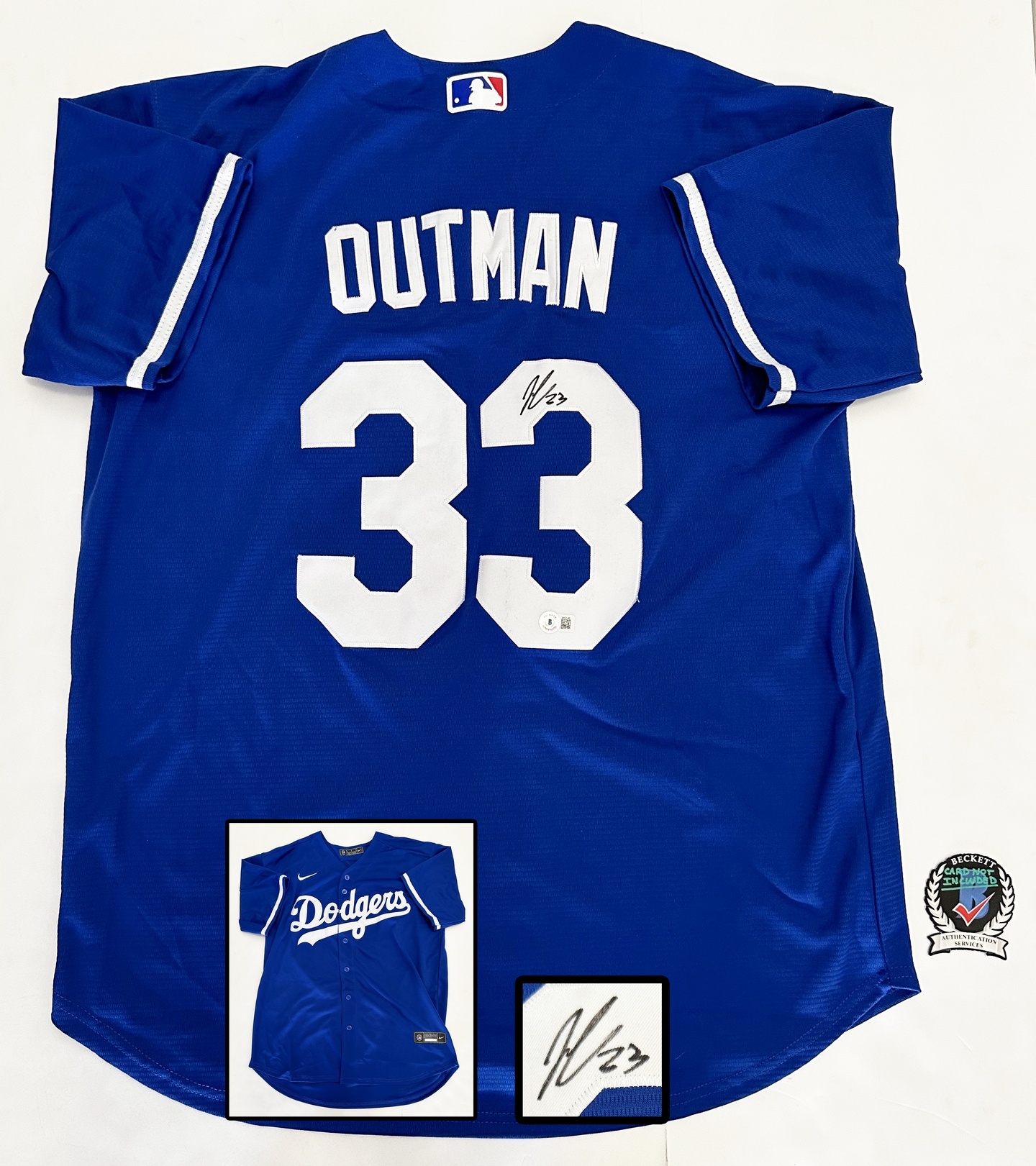 James Outman Signed Jersey Los Angeles Dodgers Beckett BAS