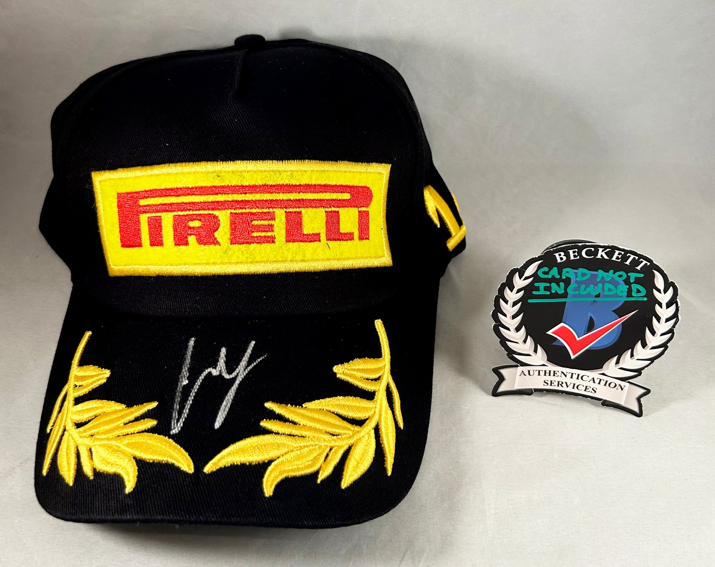Carlos Sainz Signed Hat Beckett BAS Pirelli Podium Formula 1 F1 Ferrari 3