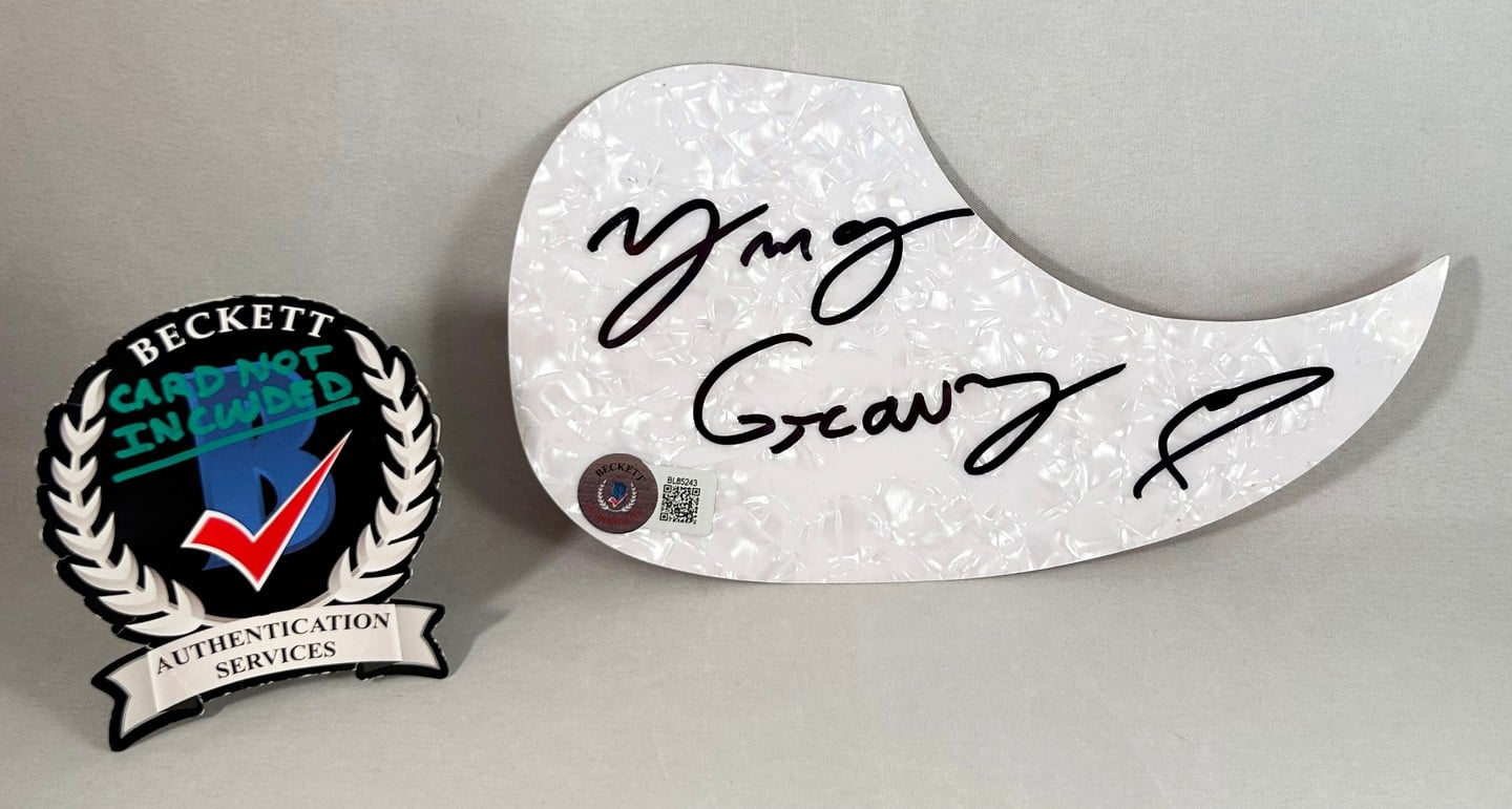 Young Gravy Signed Acoustic Pickguard Beckett BAS