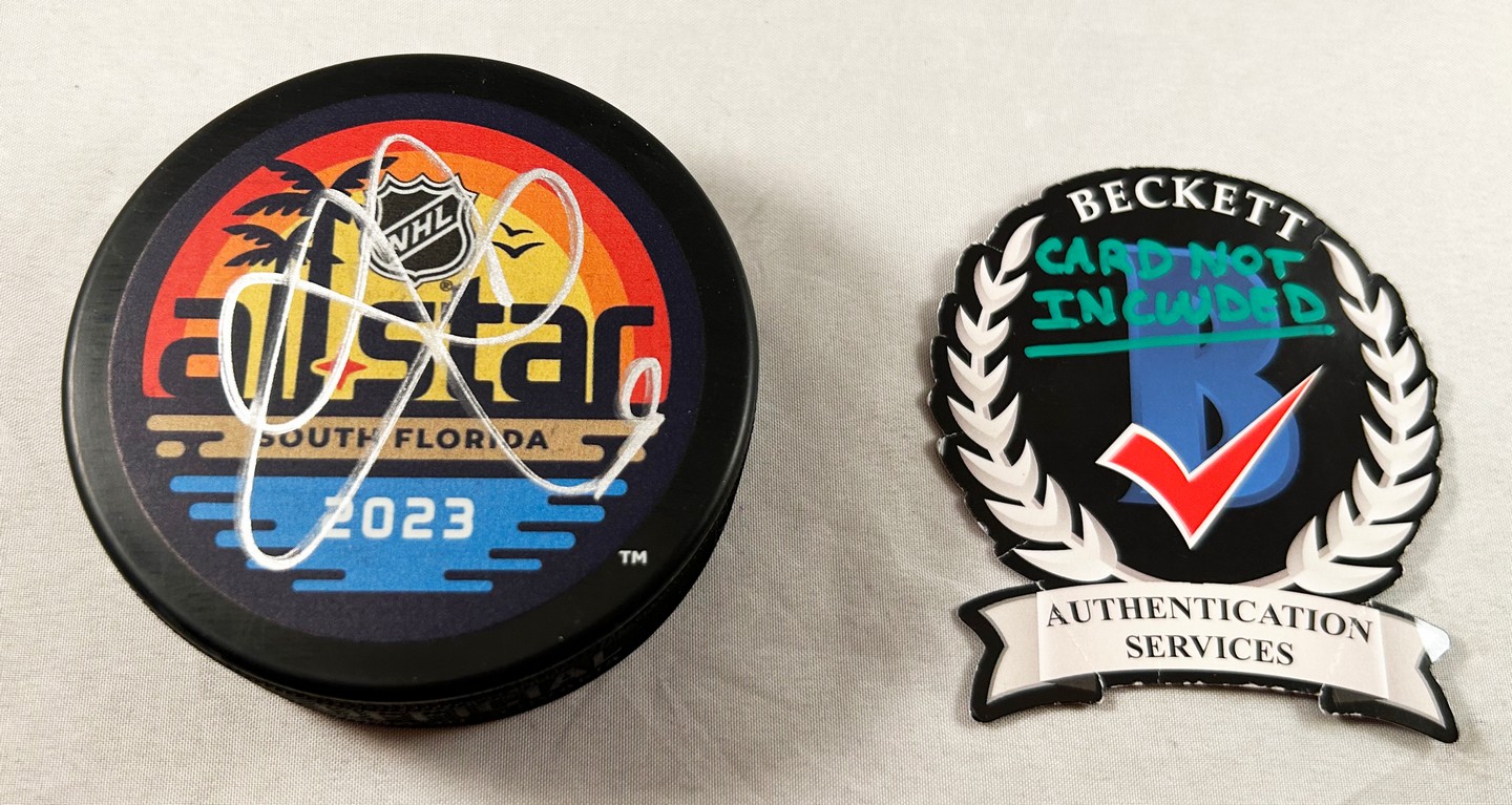 Seth Jones Signed Puck 2023 All Star Chicago Blackhawks Beckett BAS