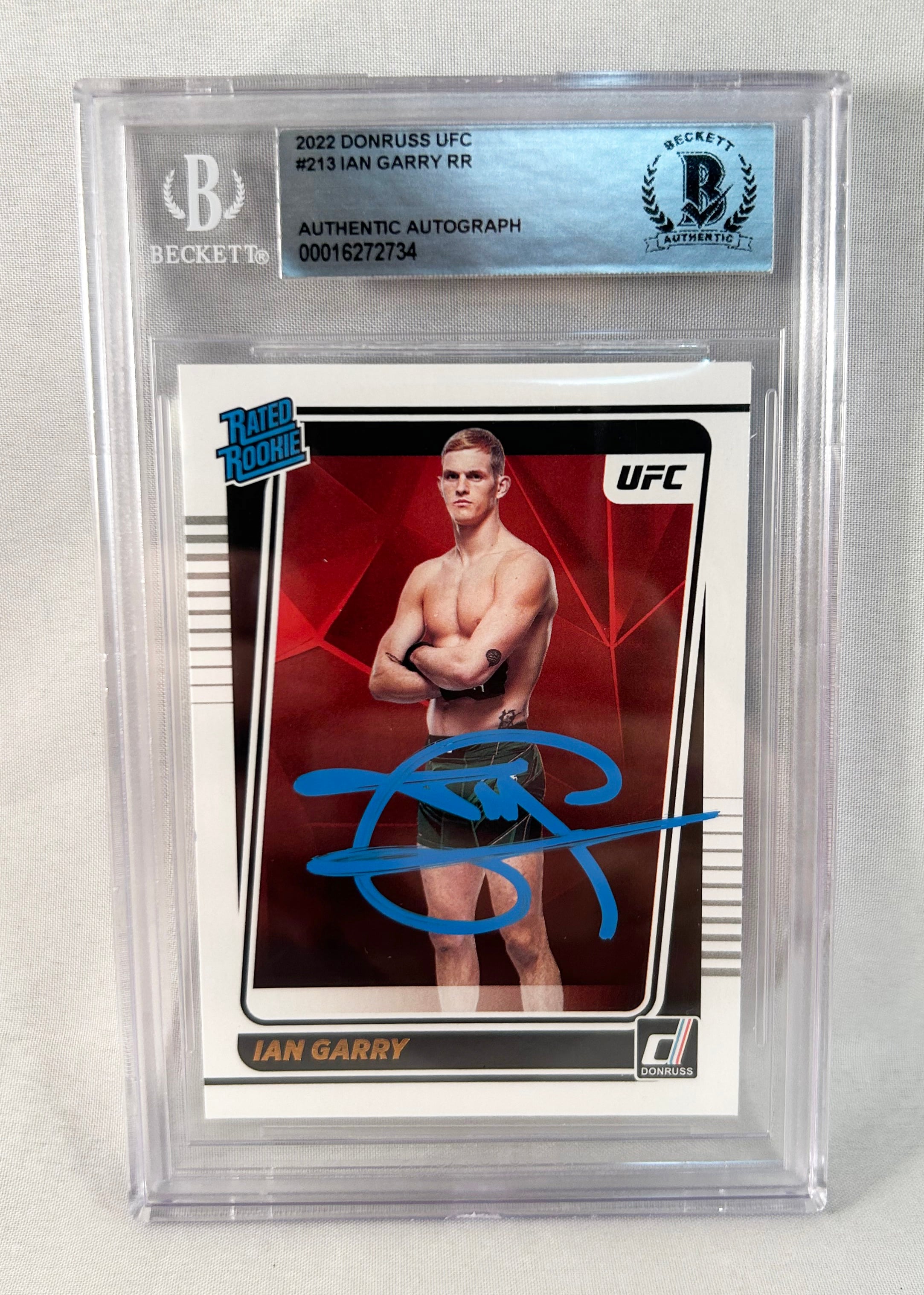 Ian Garry Signed Rookie Card 2022 Donruss #213 Beckett BAS