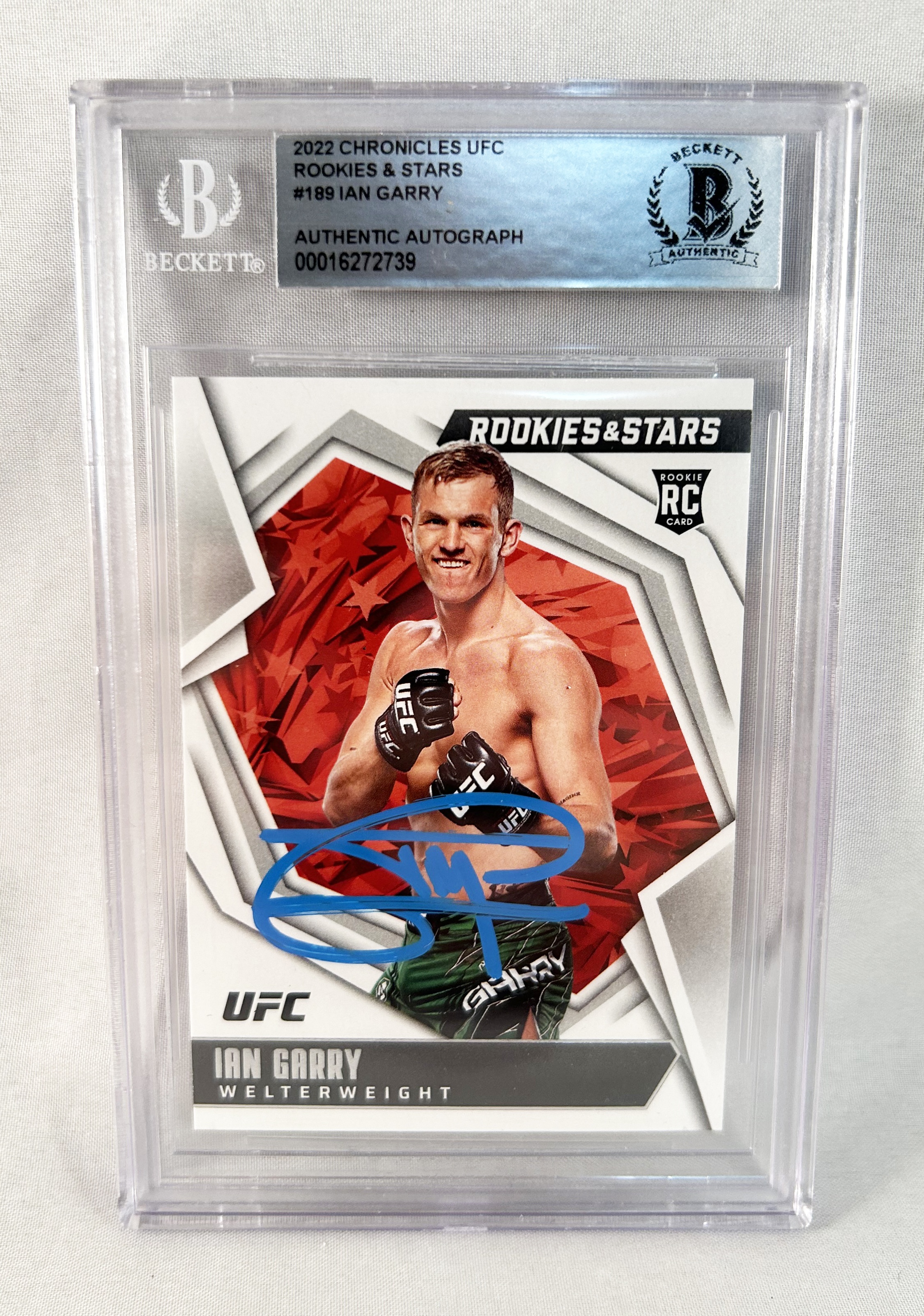 Ian Garry Signed Rookie Card 2022 Chronicles Rookies & Stars #189 Beckett BAS