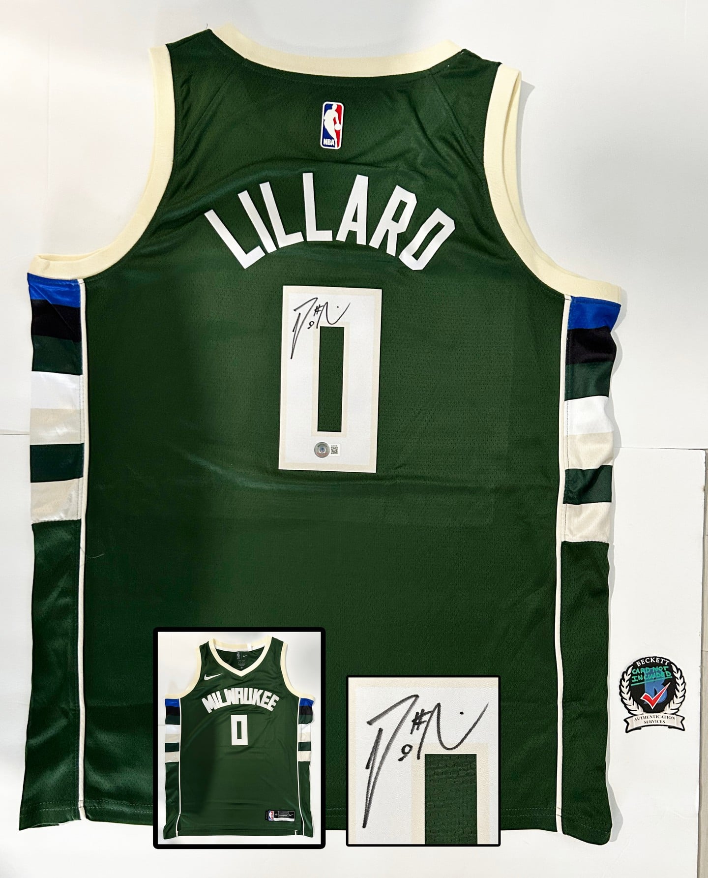Damian Lillard Signed Jersey Milwaukee Bucks Beckett BAS