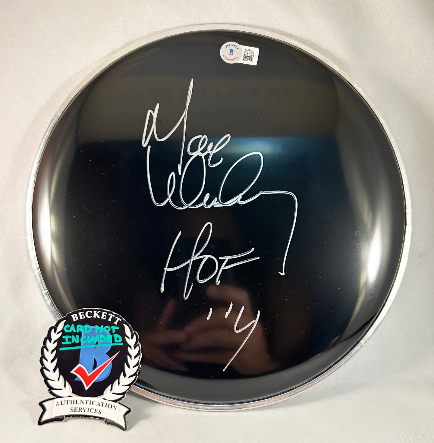 Max Weinberg Signed Drumhead Bruce Springsteen & E Street Band Beckett BAS