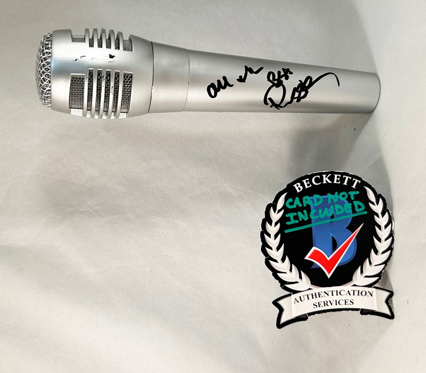 Russell Hitchcock Signed Microphone Air Supply Beckett BAS 1