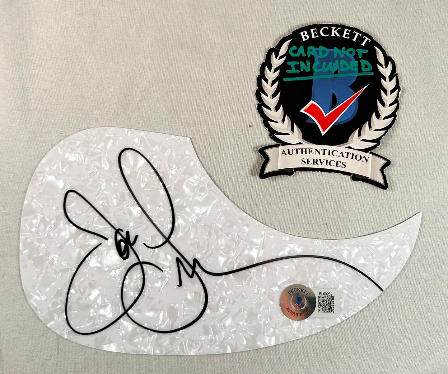 John Stamos Signed Acoustic Pickguard Beckett BAS 1