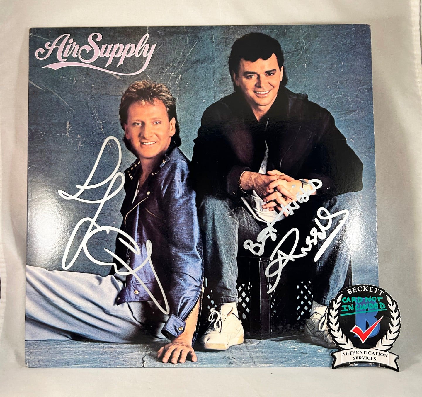 Air Supply Russell Hitchcock and Graham Russell Signed Vinyl LP Album Beckett BAS