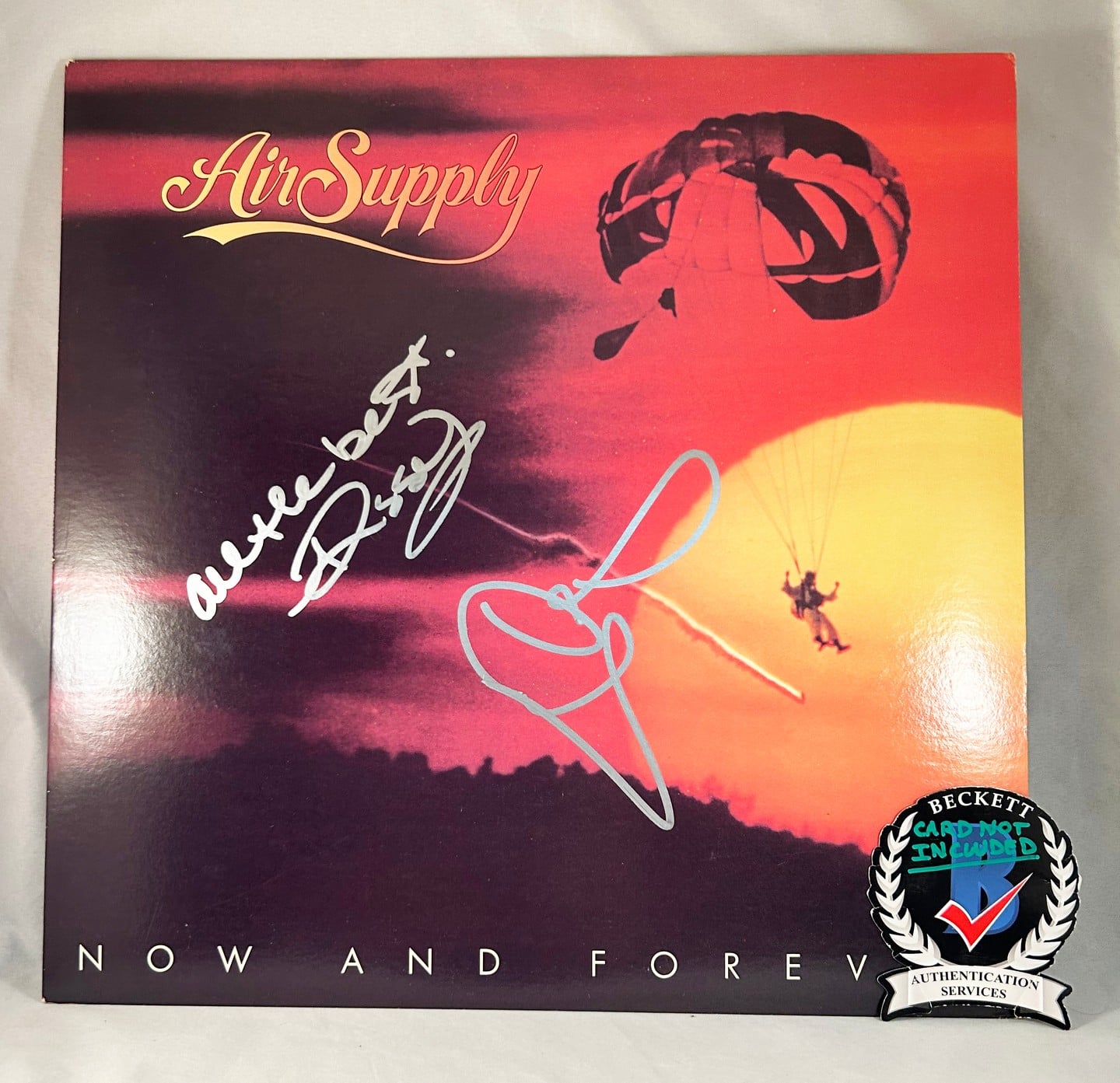 Air Supply Russell Hitchcock and Graham Russell Signed Vinyl LP Album Beckett BAS 1