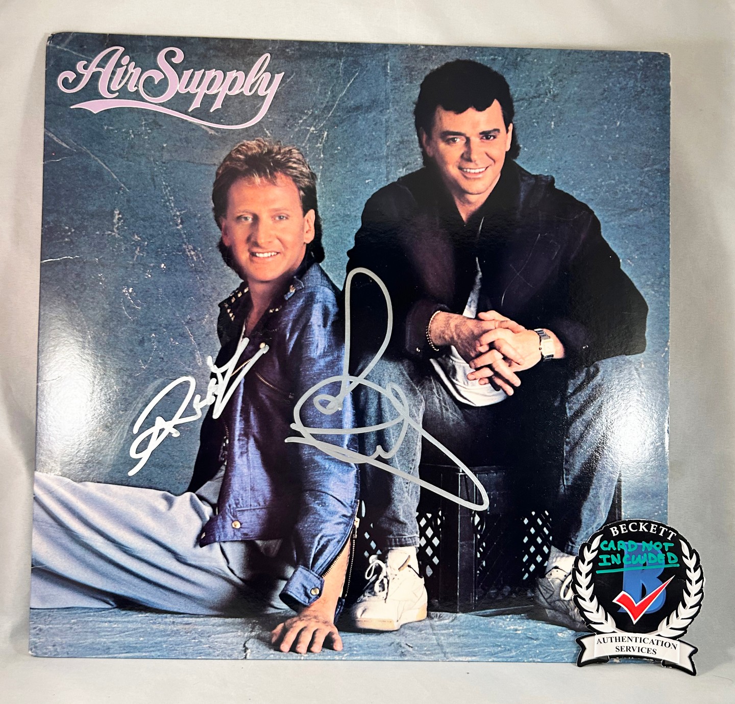 Air Supply Russell Hitchcock and Graham Russell Signed Vinyl LP Album Beckett BAS 2
